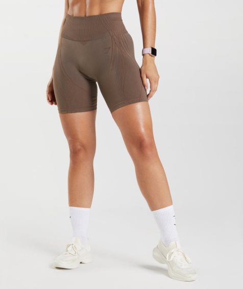 Gymshark Apex Seamless Shorts Dam Mörkbruna | SE-83521U