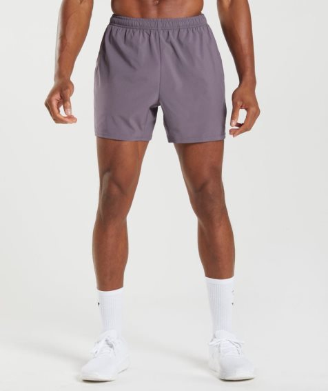 Gymshark Arrival 5" Shorts Herr Lila | SE-08625D