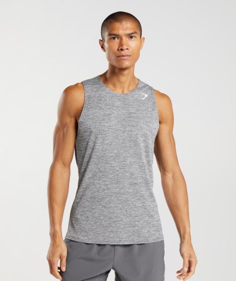 Gymshark Arrival Slim Marl Linnen Herr Grå | SE-76398F