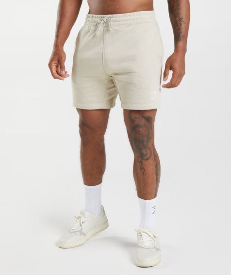 Gymshark Crest Shorts Herr Grädde | SE-86529M