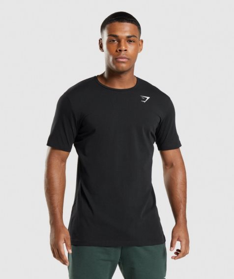 Gymshark Critical T-shirt Herr Svarta | SE-64038A