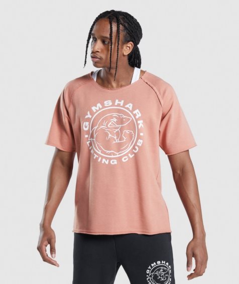 Gymshark Legacy Rag Top T-shirt Herr Rosa | SE-37216W