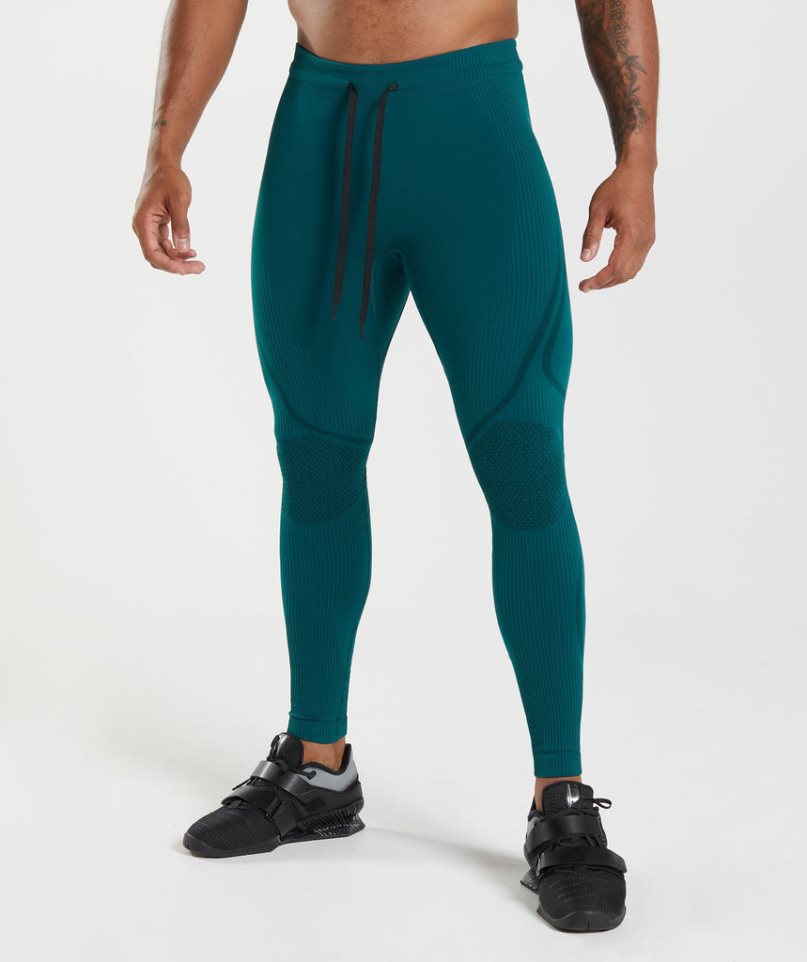 Gymshark 315 Seamless Leggings Herr Turkos | SE-23709W