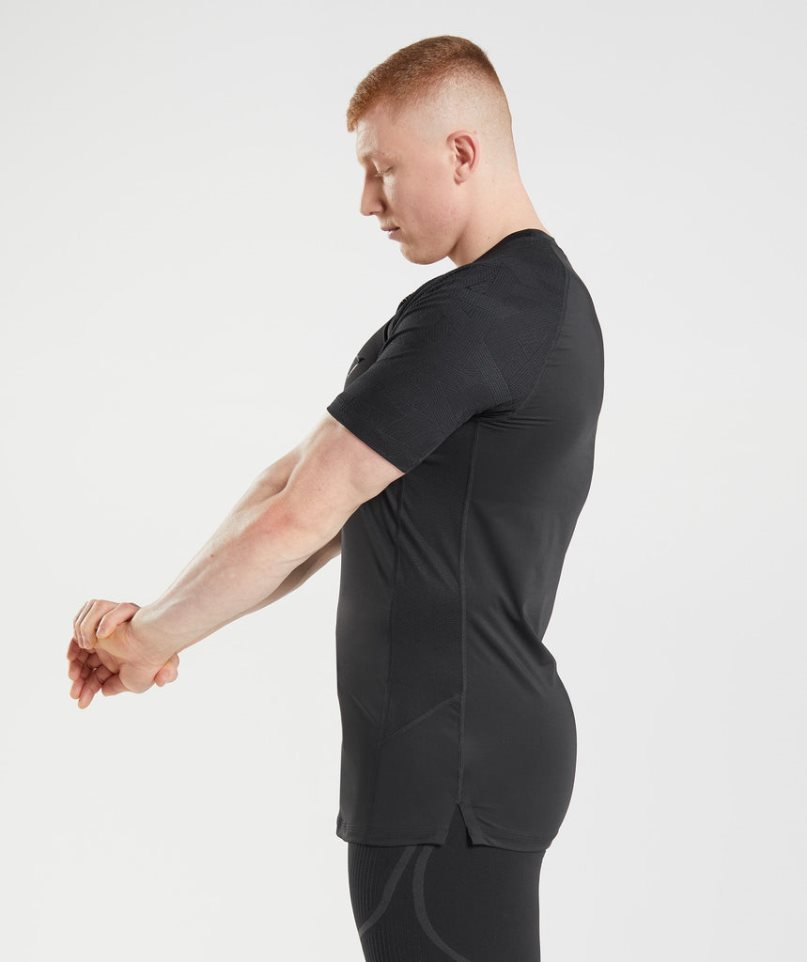 Gymshark 315 T-shirt Herr Svarta | SE-49201E