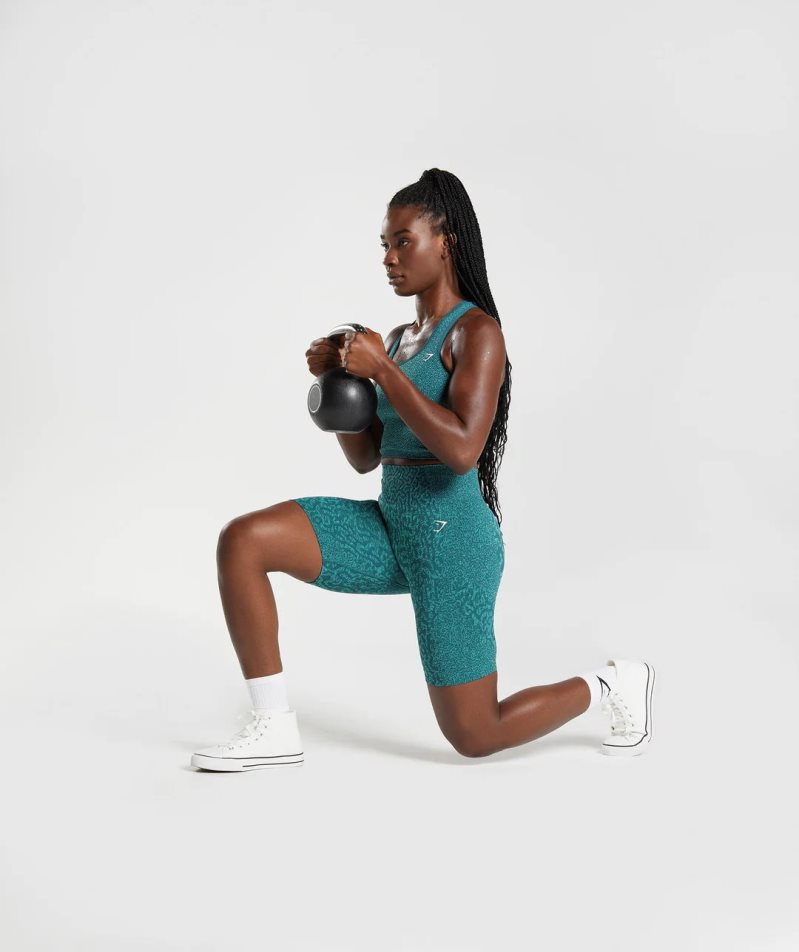 Gymshark Adapt Animal Seamless Cycling Shorts Dam Turkos | SE-01789W