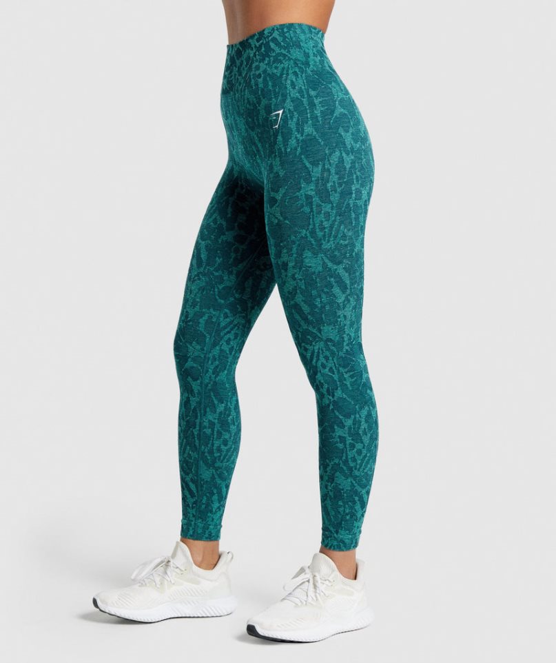 Gymshark Adapt Animal Seamless Leggings Dam Turkos | SE-14203M