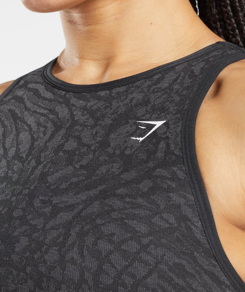 Gymshark Adapt Animal Seamless Sport Bh Dam Svarta | SE-04728H