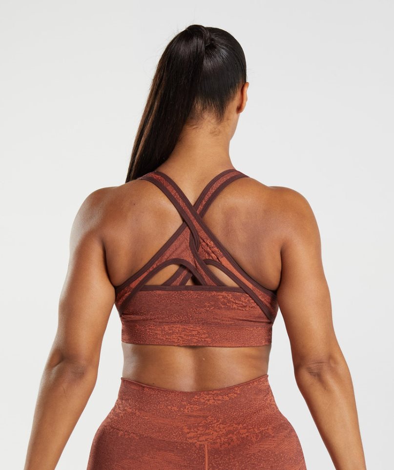 Gymshark Adapt Camo Seamless Sport Bh Dam Bruna | SE-51478O