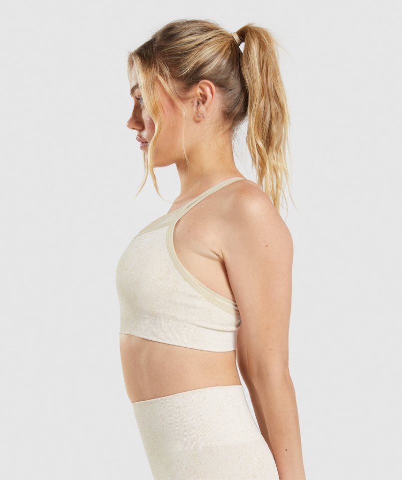 Gymshark Adapt Fleck Seamless Sport Bh Dam Vita | SE-82136M