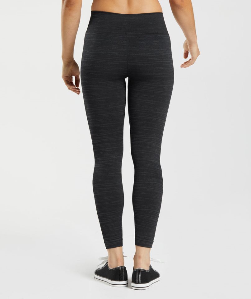 Gymshark Adapt Marl Seamless Leggings Dam Svarta | SE-97860T