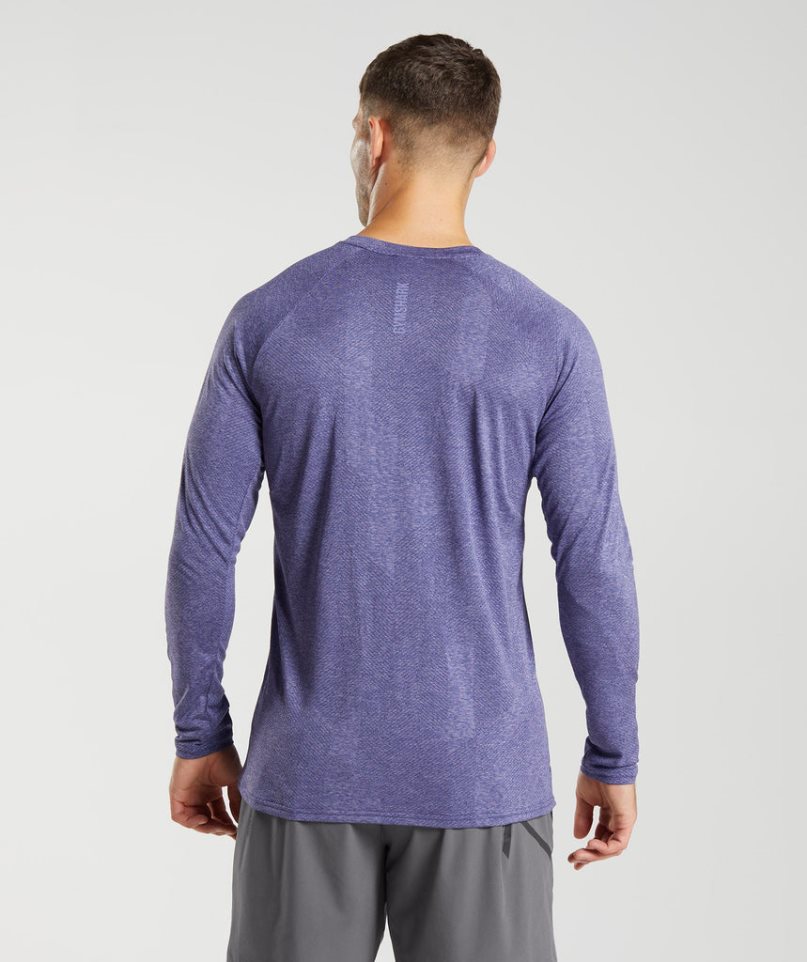 Gymshark Apex Long Sleeve T-shirt Herr Lila | SE-40615S