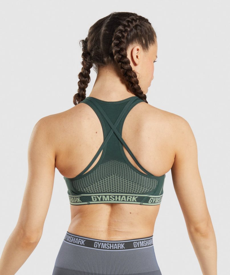 Gymshark Apex Seamless Sport Bh Dam Gröna | SE-74325F