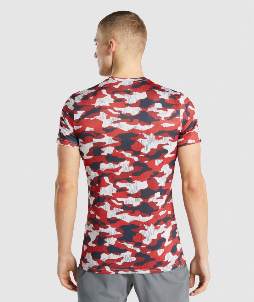 Gymshark Arrival T-shirt Herr Camo | SE-76830Y