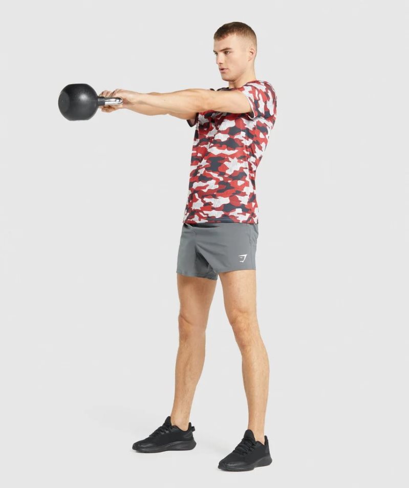 Gymshark Arrival T-shirt Herr Camo | SE-76830Y