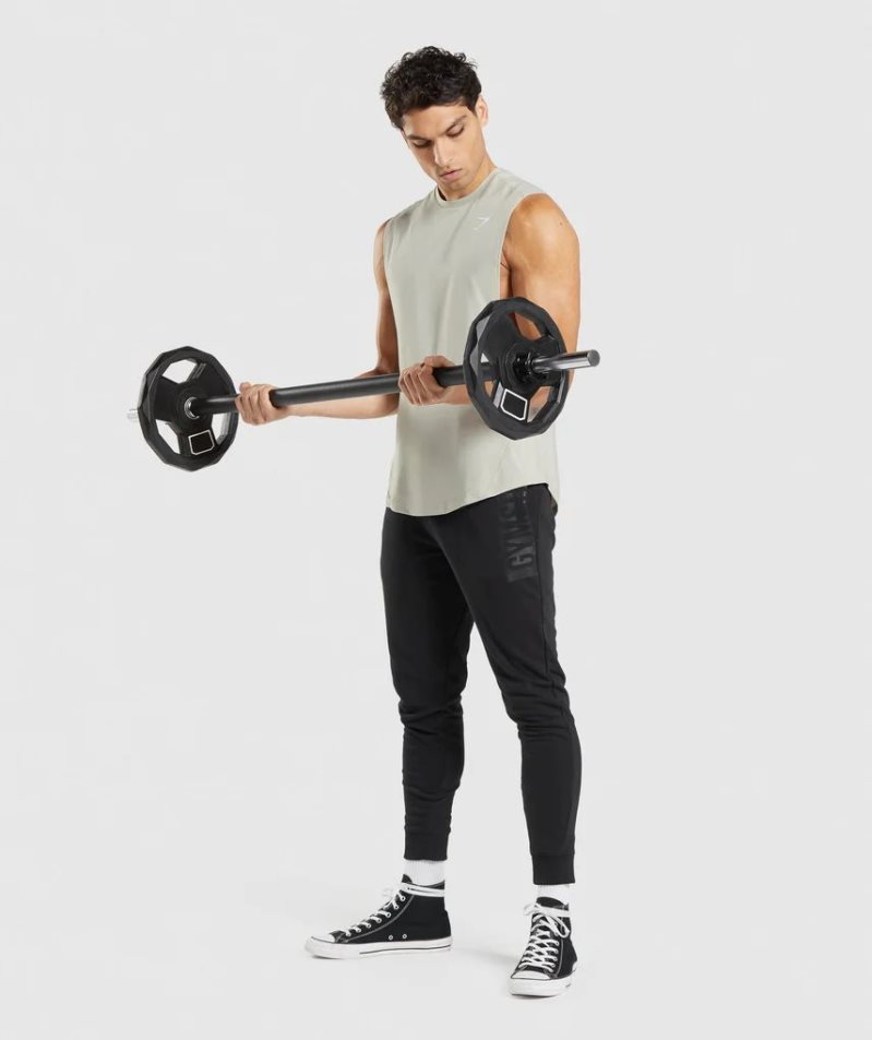 Gymshark Bold Drop Arm Linnen Herr Beige | SE-61793I