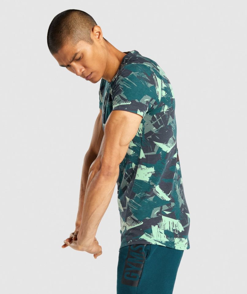 Gymshark Bold T-shirt Herr Camo | SE-89032H