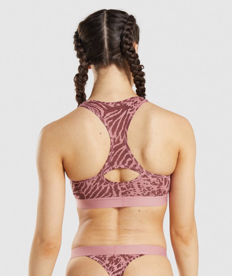 Gymshark Bomull Bralette Underkläder Dam Rosa | SE-85742Z