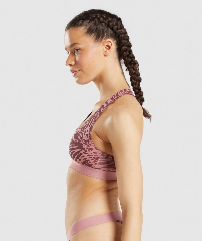 Gymshark Bomull Bralette Underkläder Dam Rosa | SE-85742Z