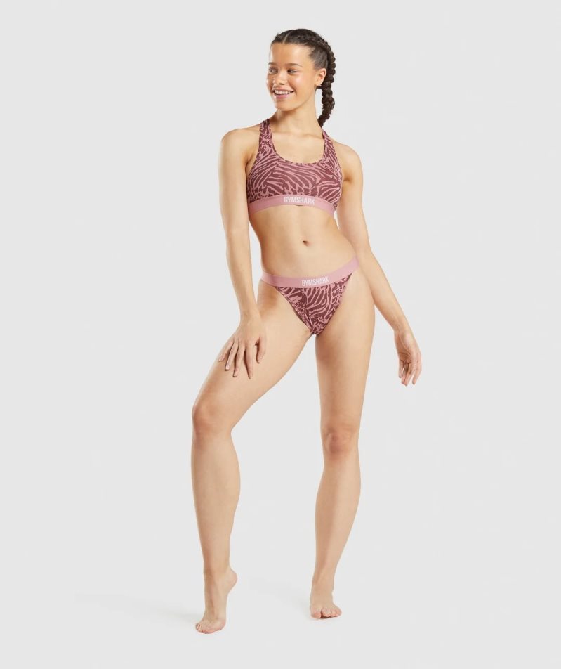 Gymshark Bomull Bralette Underkläder Dam Rosa | SE-85742Z