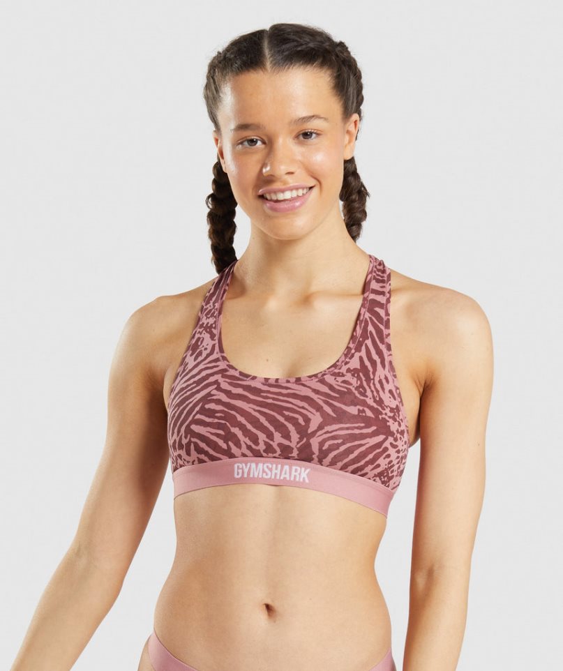 Gymshark Bomull Bralette Underkläder Dam Rosa | SE-85742Z