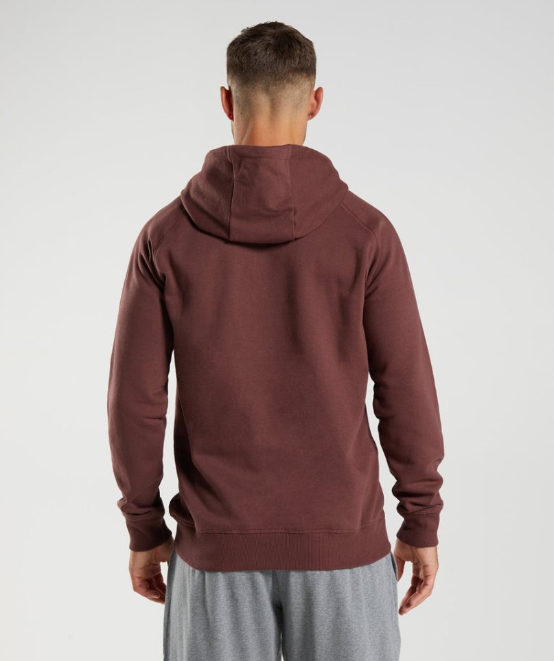 Gymshark Crest Hoodie Herr Bruna | SE-12546Q