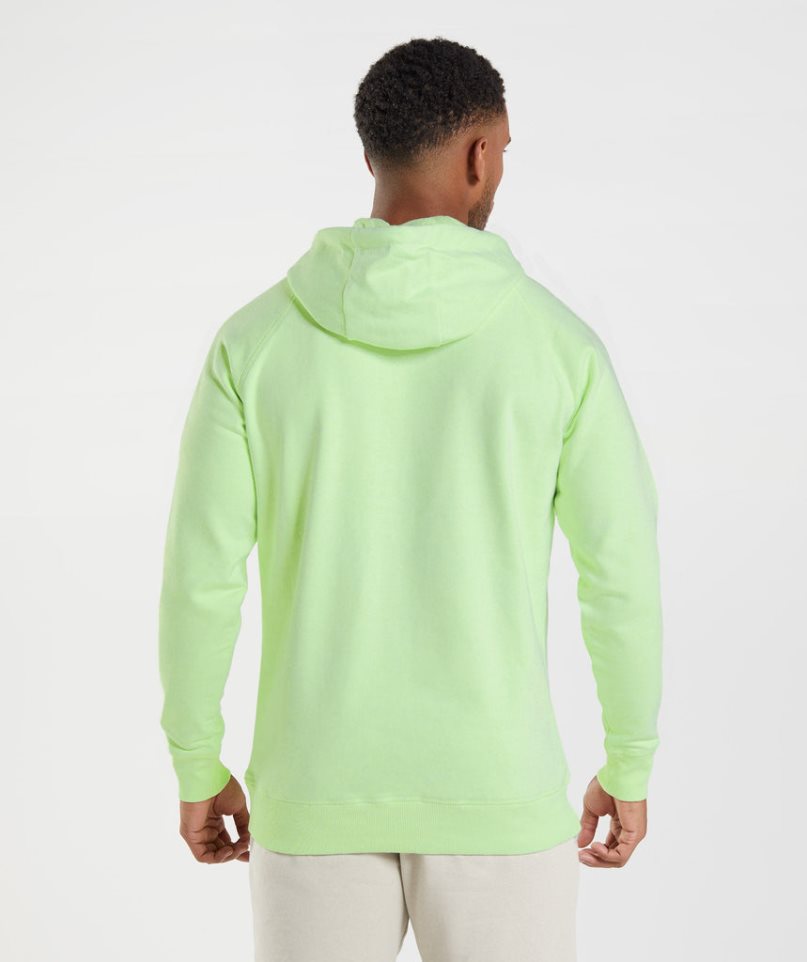 Gymshark Crest Hoodie Herr Ljusgröna | SE-97325H