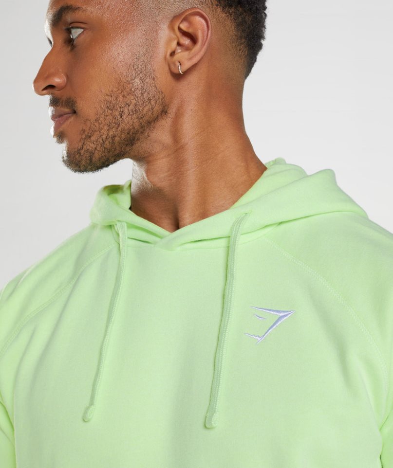 Gymshark Crest Hoodie Herr Ljusgröna | SE-97325H