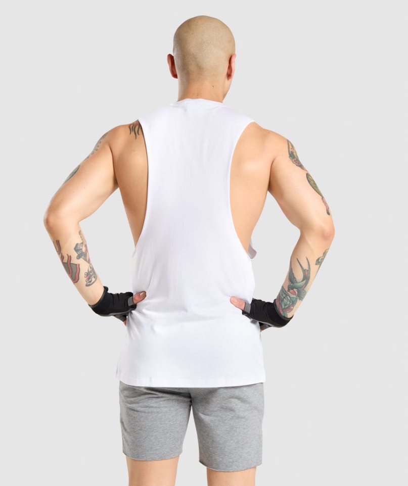 Gymshark Critical Drop Arm Linnen Herr Vita | SE-40531U