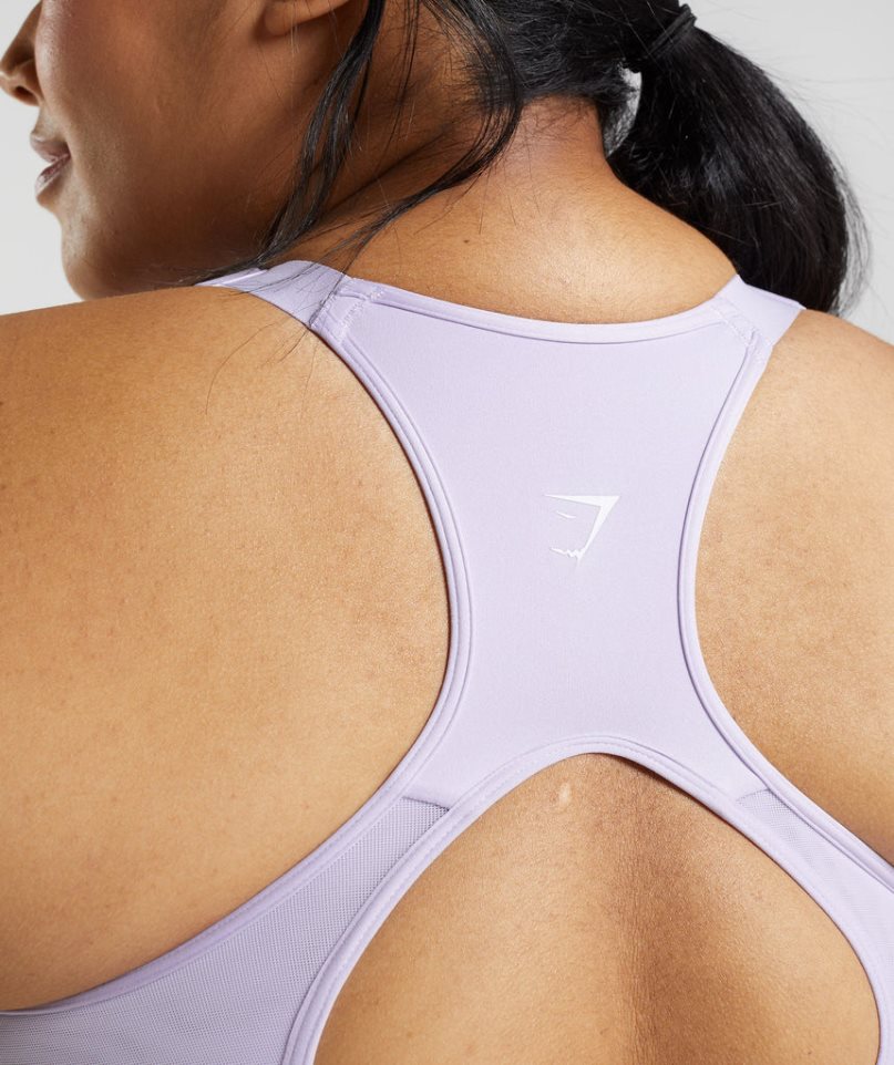 Gymshark Cut Out Back High Support Sport Bh Dam Ljuslila | SE-54978T