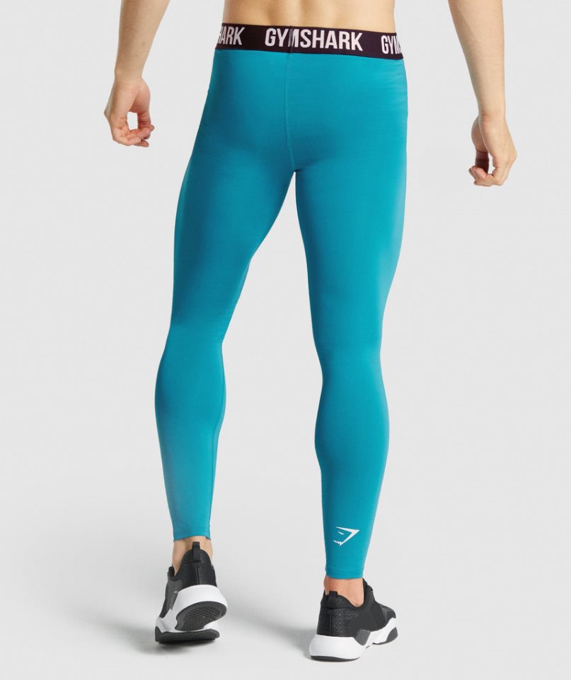 Gymshark Element Baselayer Leggings Herr Turkos | SE-13260A