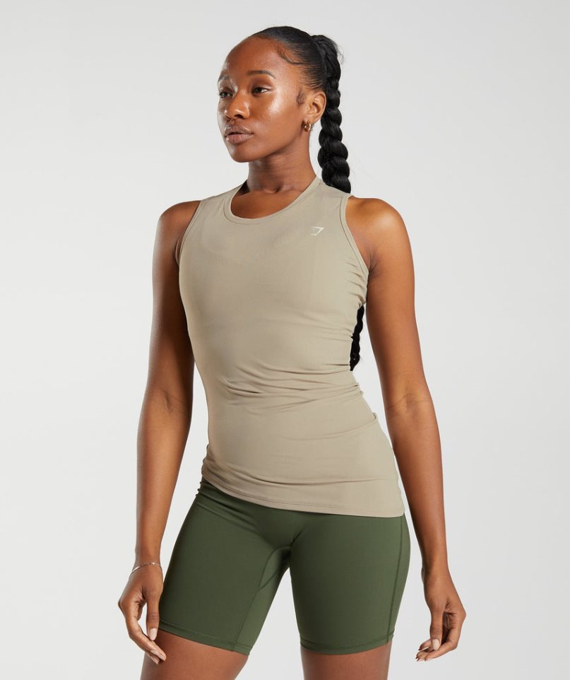 Gymshark Elevate Asymmetric Linnen Dam Beige | SE-19570E