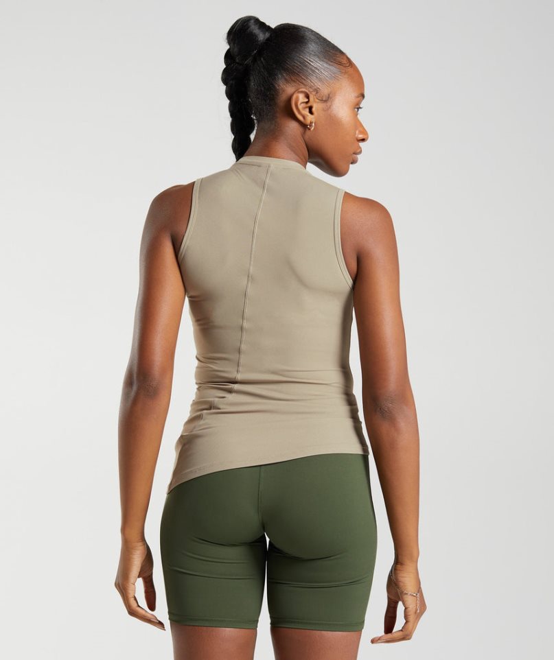 Gymshark Elevate Asymmetric Linnen Dam Beige | SE-19570E
