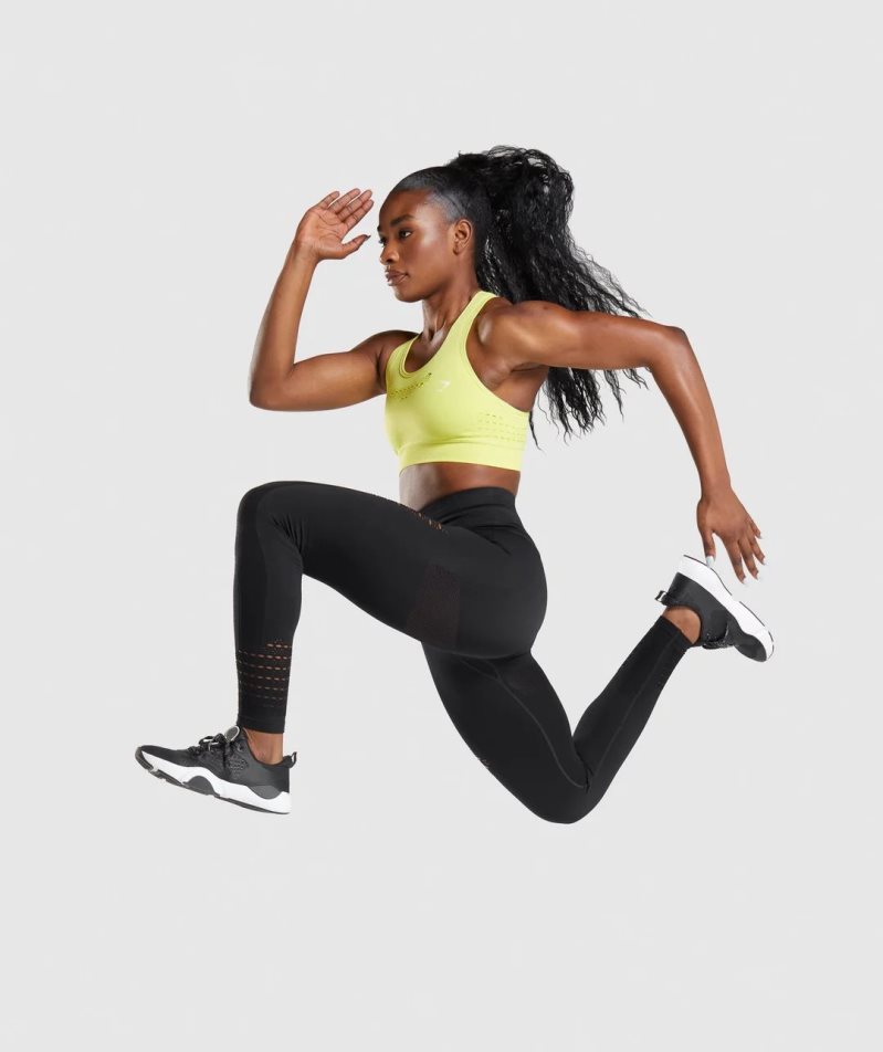 Gymshark Energy Seamless Leggings Dam Svarta | SE-10287O