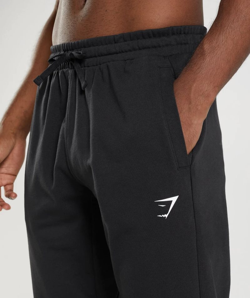 Gymshark Essential Oversized Mjukisbyxor Herr Svarta | SE-40813Y