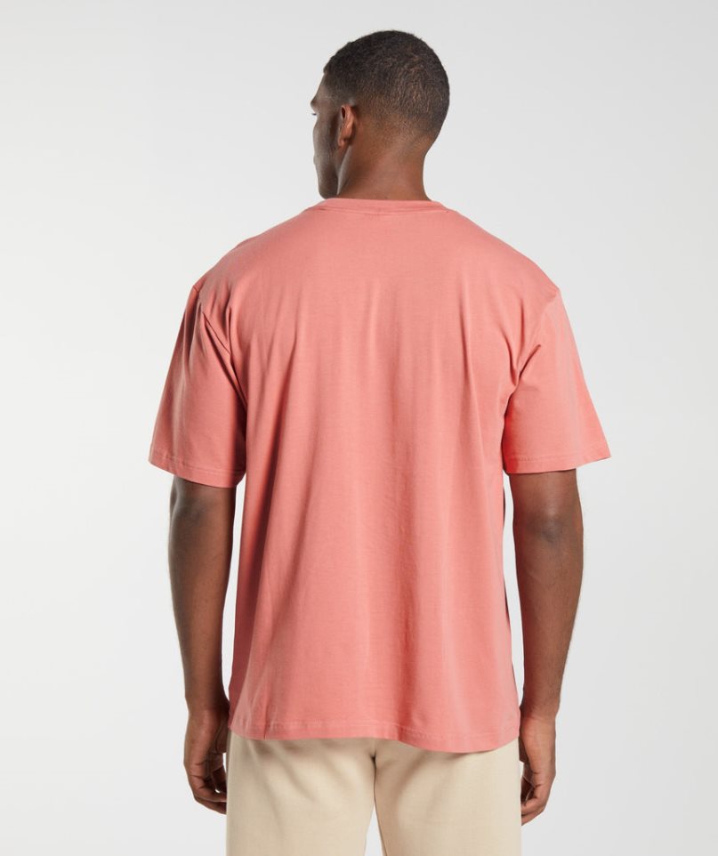 Gymshark Essential Oversized T-shirt Herr Rosa | SE-83502C