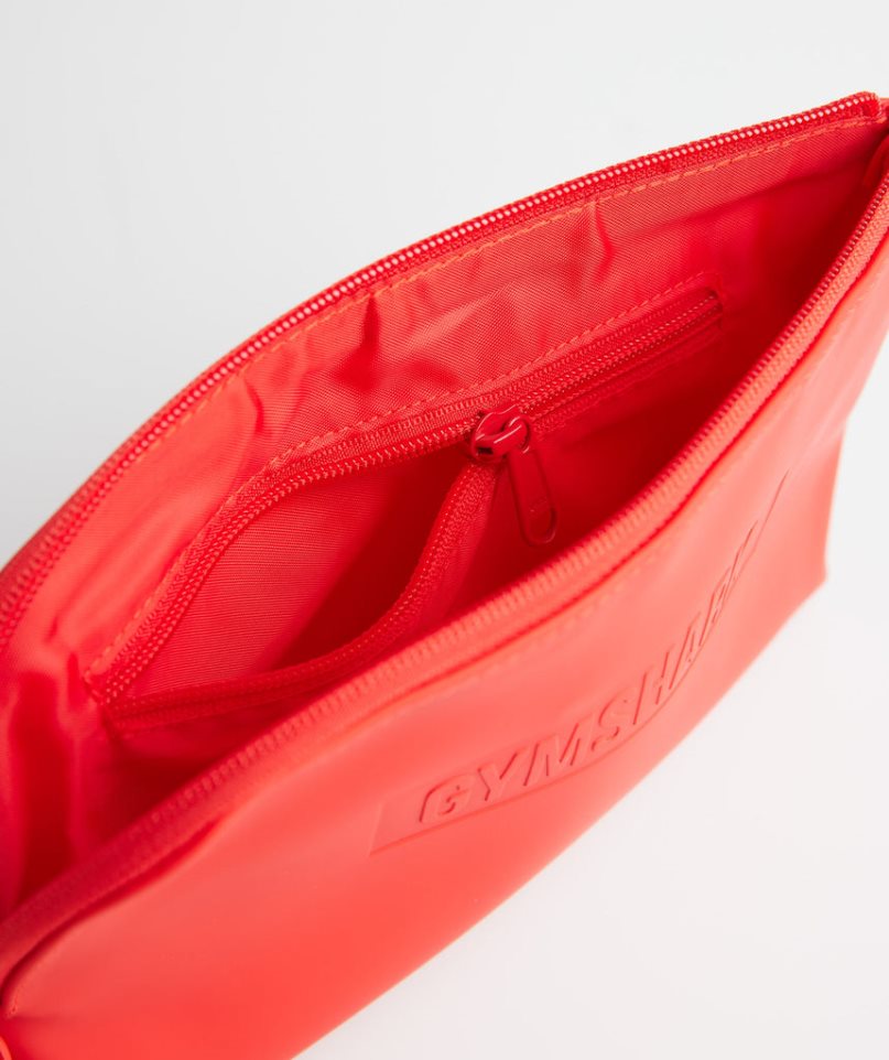 Gymshark Everyday Zip Pouch Tvättpåsar Röda | SE-13685U