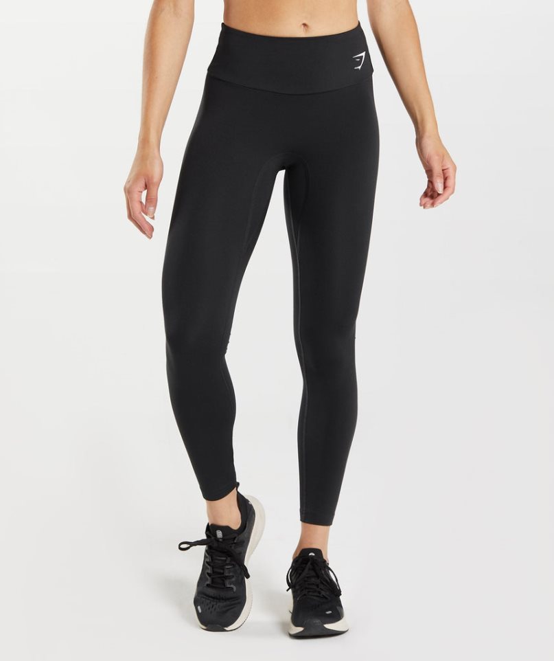Gymshark Fraction Leggings Dam Svarta Vita | SE-85314D