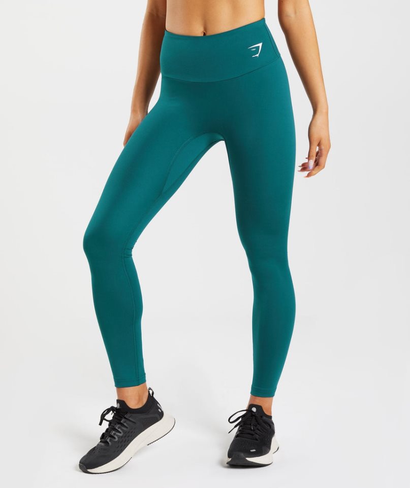 Gymshark Fraction Leggings Dam Turkos | SE-20971M