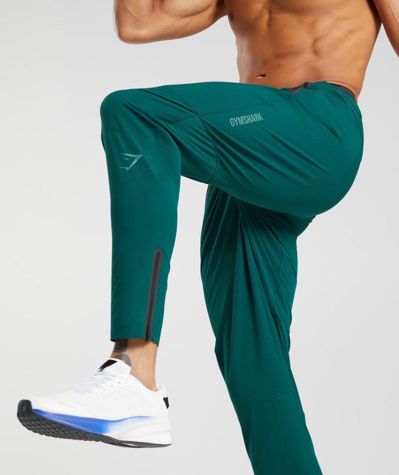 Gymshark Hybrid Woven Mjukisbyxor Herr Gröna | SE-48950S