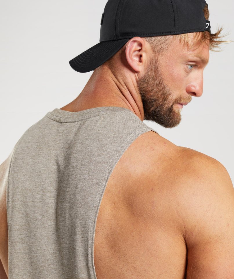 Gymshark Legacy Drop Arm Linnen Herr Grå | SE-65421A