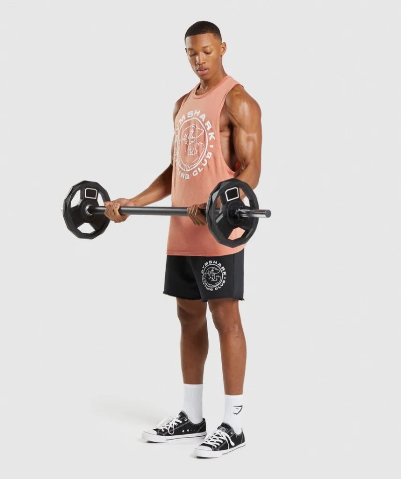 Gymshark Legacy Drop Arm Linnen Herr Rosa | SE-16987G