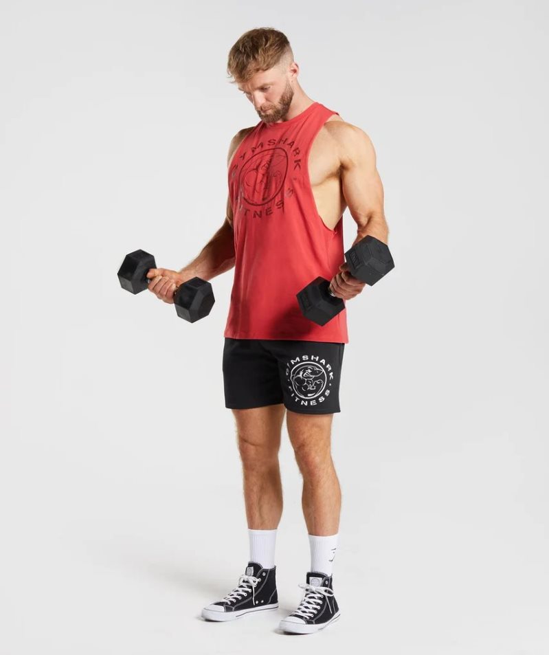 Gymshark Legacy Drop Arm Linnen Herr Röda | SE-94570V