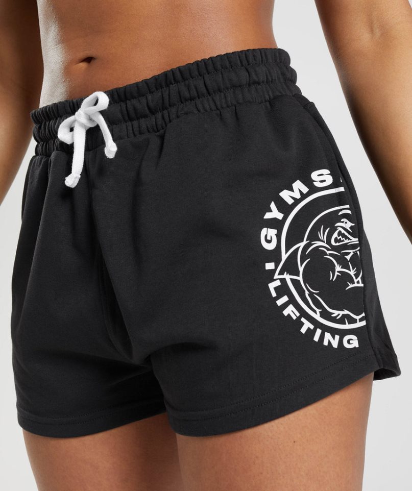Gymshark Legacy Shorts Dam Svarta | SE-06153I
