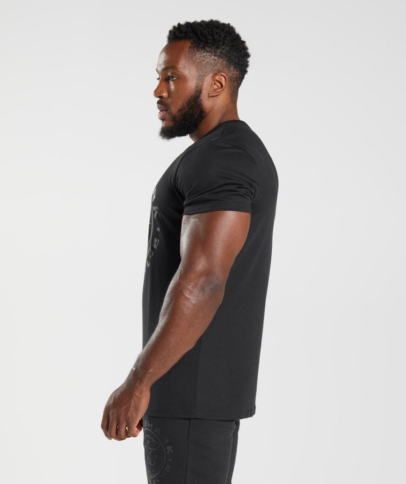 Gymshark Legacy T-shirt Herr Svarta | SE-51072W