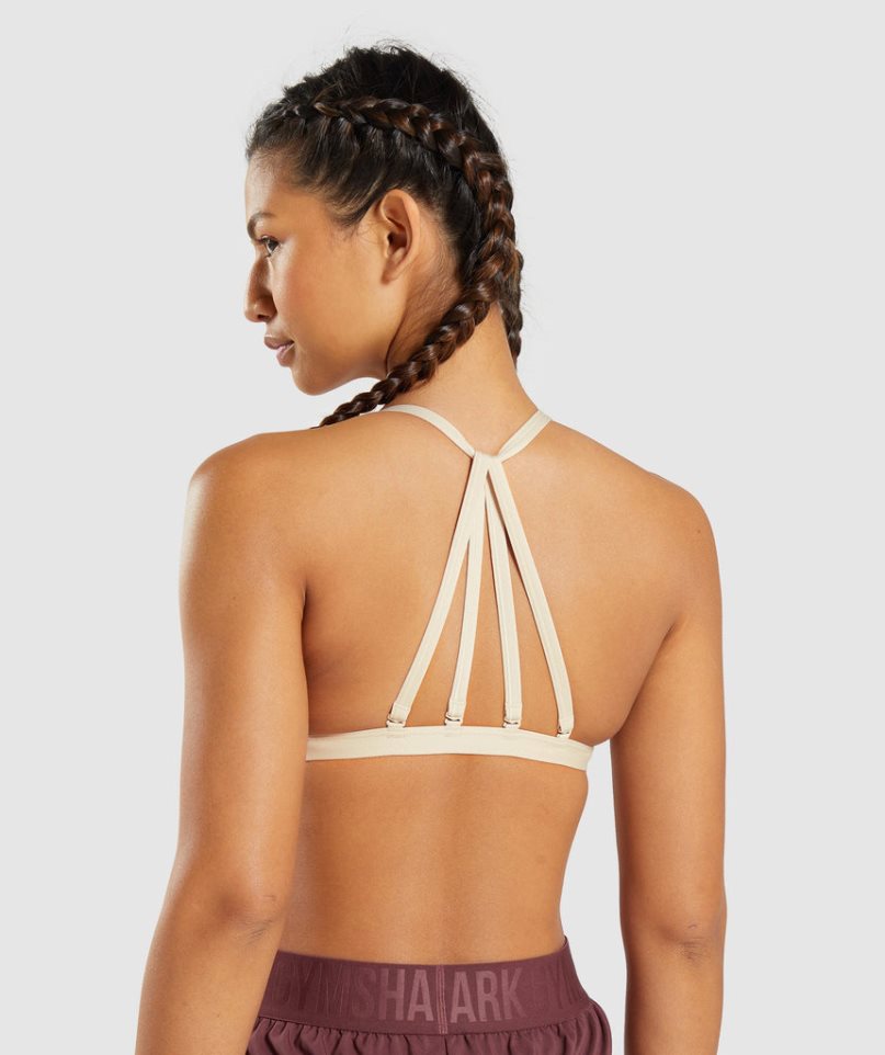 Gymshark Minimal Sport Bh Dam Beige | SE-09561B