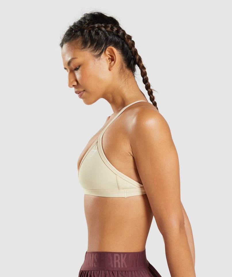 Gymshark Minimal Sport Bh Dam Beige | SE-09561B