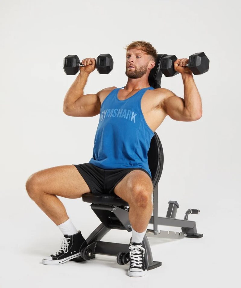 Gymshark Power Stringer Linnen Herr Blå | SE-73895T