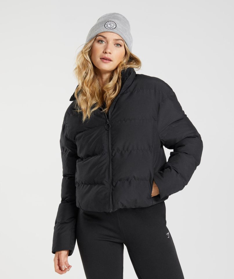 Gymshark Puffer Jacka Dam Svarta | SE-98015W