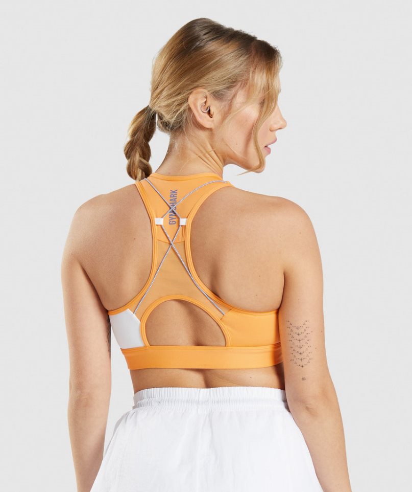 Gymshark Pulse Sport Bh Dam Orange Vita | SE-61895P