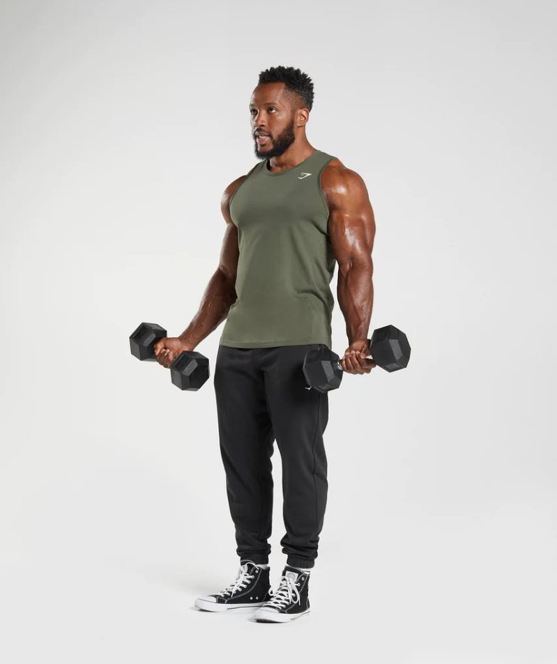 Gymshark React Linnen Herr Olivgröna | SE-87426W